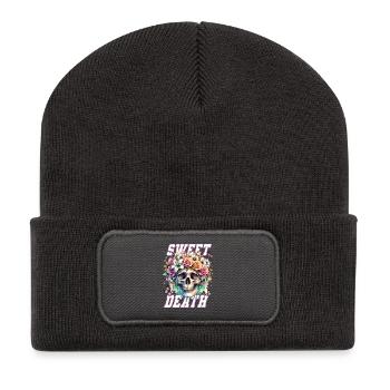 Fleurs Crâne Beauté Floraison - Beanie recyclé à patch - charbon - Devant