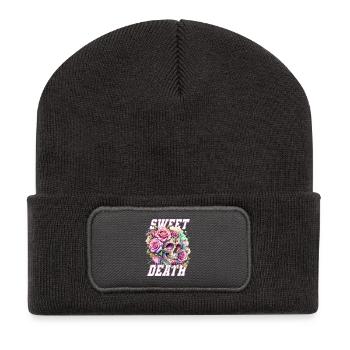 Fleurs Crâne Beauté Floraison - Beanie recyclé à patch - charbon - Devant