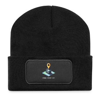 Spawn Point Set | Baby is here - Recycled Patch Beanie - black - Front