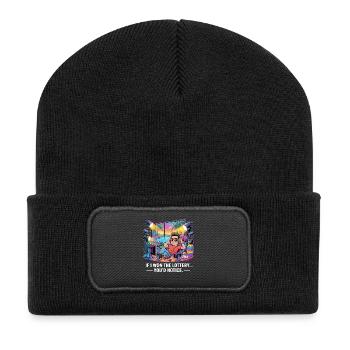 C’est drôle si je gagnais à la loterie, vous remarqueriez un yacht - Beanie recyclé à patch - noir - Devant