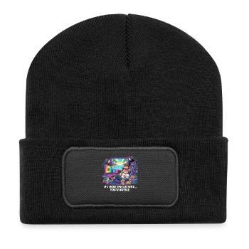C’est drôle si je gagnais à la loterie, vous remarqueriez un yacht - Beanie recyclé à patch - noir - Devant