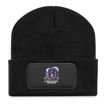 C’est drôle si je gagnais à la loterie, vous remarqueriez un yacht - Beanie recyclé à patch - noir - Devant