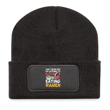 K-Pop Korea-Popmusik Ramen Nudelsuppe Japan - Recycelte Patch Beanie - Dunkelgrau - Vorne