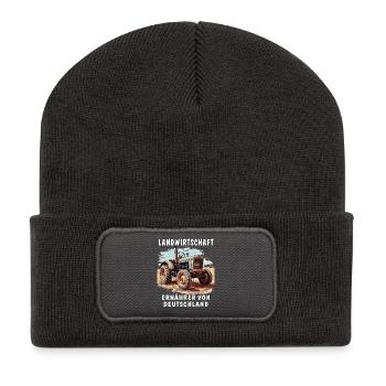 LANDWIRTSCHAFT ERNÄHRER VON DEUTSCHLAND - Recycelte Patch Beanie - Dunkelgrau - Vorne