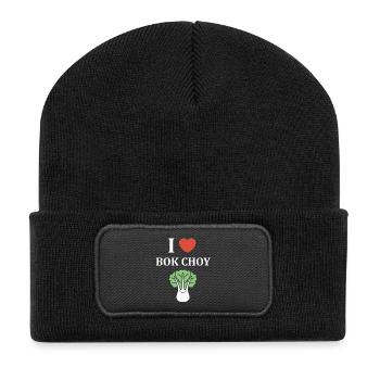 I like Bok Choy Grafique - Recycled Patch Beanie - black - Front