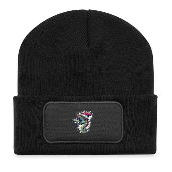 Seahorse Christmas Funny - Recycled Patch Beanie - black - Front