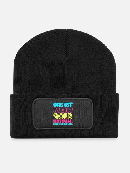 C’est mon carnaval costumé des années 90 - Beanie recyclé à patch - noir