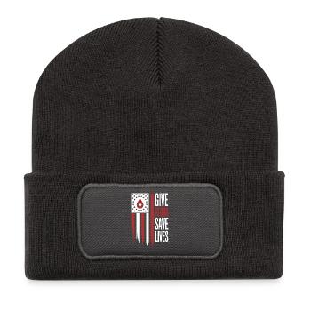 Blood donor Blood donation - Recycled Patch Beanie - dark grey - Front