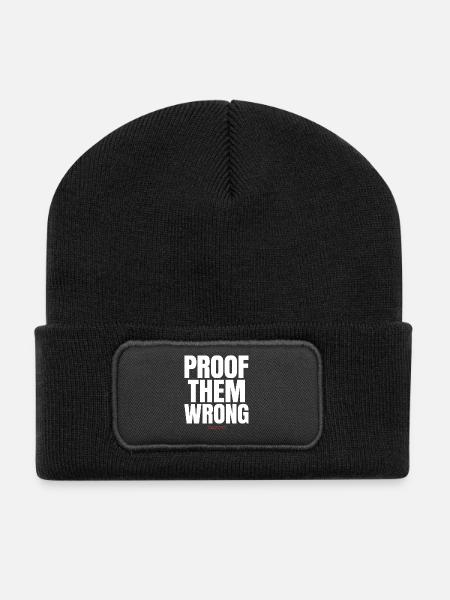 Proof Them Wrong  - Recycled Patch Beanie - black