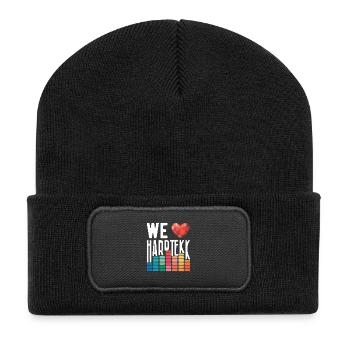We Love Hardtekk Tekke East Germany - Recycled Patch Beanie - black - Front
