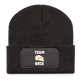 Humour fromage brie - Beanie recyclé à patch - charbon - Devant