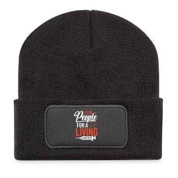 Hämatologie-Krankenpflegeschule Hem/Onc-Krankenschwester - Recycelte Patch Beanie - Dunkelgrau - Vorne
