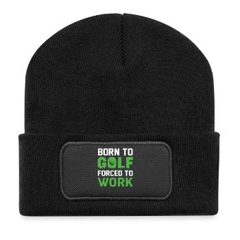 Golf - Recycelte Patch Beanie - Schwarz - Vorne