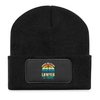 No need to be afraid The lawyer here - Recycled Patch Beanie - black - Front