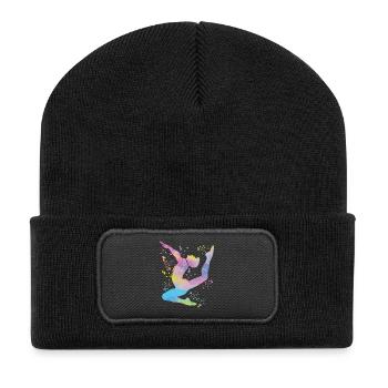 Gymnastique au sol Gymnastique artistique - Beanie recyclé à patch - noir - Devant