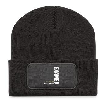 Examen de droit 2026 - Beanie recyclé à patch - charbon - Devant