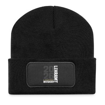 2. Staatsexamen Lehramt - Recycelte Patch Beanie - Schwarz - Vorne