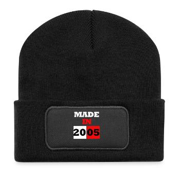 Made in 2005 Vintage Bloc - Beanie recyclé à patch - noir - Devant