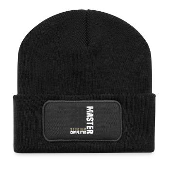 Master Abschluss 2026 - Recycelte Patch Beanie - Schwarz - Vorne