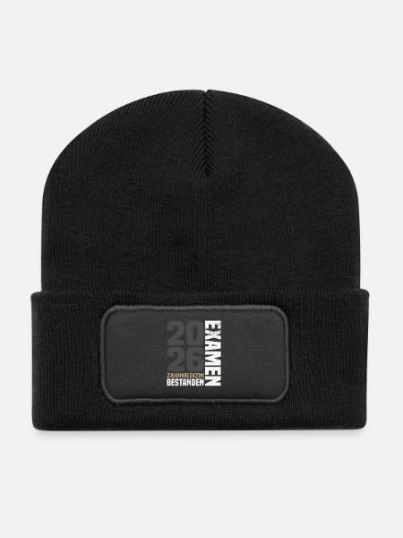 Zahnmedizin Examen 2026 - Recycelte Patch Beanie - Schwarz