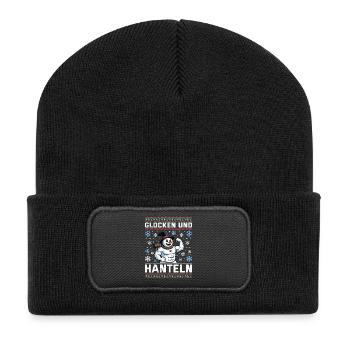 Noël CLOCHES ET HALTÈRES Fun - Beanie recyclé à patch - noir - Devant