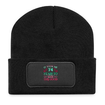 It took 74 years to look so good - Recycled Patch Beanie - black - Front