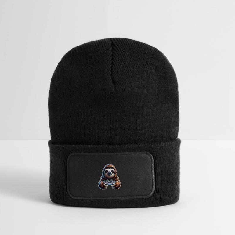 Gaming Sloth Controller Recycled Patch Beanie