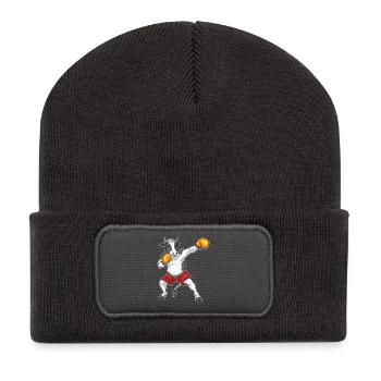 Kuh Boxer Boxhandschuhe Boxen - Recycelte Patch Beanie - Dunkelgrau - Vorne