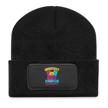 Jeu de bingo Greatest Grandma Bingo - Beanie recyclé à patch - noir - Devant
