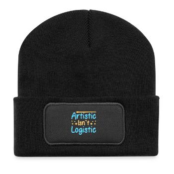 Artist Painter Graphic Artistic Isn ́t Logistic - Recycled Patch Beanie - black - Front