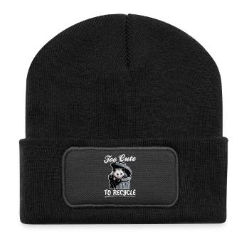 Funny Opossum - Recycled Patch Beanie - black - Front
