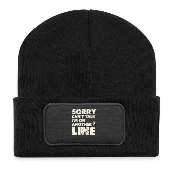 Other Line – Line-Pun Shirt - Recycled Patch Beanie - black - Front