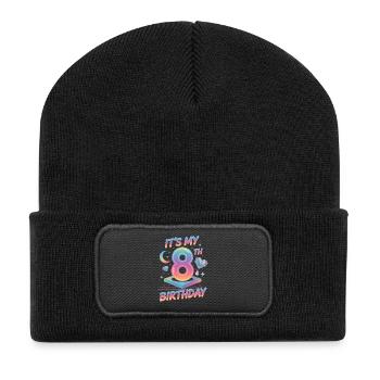 C’est mon 8e anniversaire K-pop Esthétique - Beanie recyclé à patch - noir - Devant