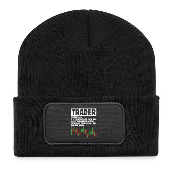 Stock Exchange Trading Crypto Stock Market Trader - Recycled Patch Beanie - black - Front