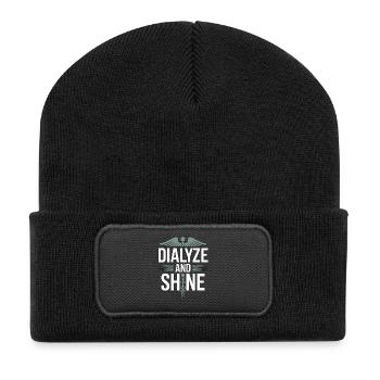 Dialysis Nurse Dialyze And Shine Dialysis Worker - Recycled Patch Beanie - black - Front