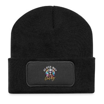 Oldie But Goldy Stark Und Stilvoll - Recycelte Patch Beanie - Schwarz - Vorne