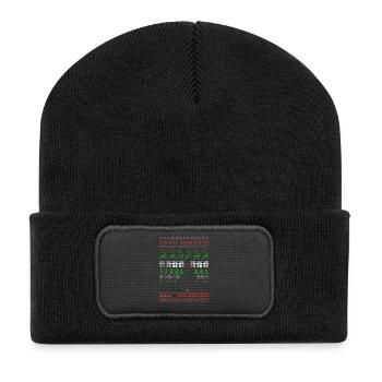Pew Pew Madasantas | Ballerspiel | ugly christmas - Recycelte Patch Beanie - Schwarz - Vorne