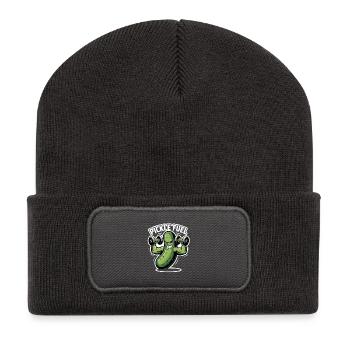 Pickle Fuel Cucumber Gym Humor Workout Power - Recycled Patch Beanie - dark grey - Front