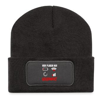 Science Coder FOUR PLAGUES OF THE PRESENT FUNNY - Recycled Patch Beanie - dark grey - Front