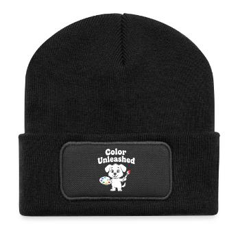 Color Free Spirit Dog - Recycled Patch Beanie - black - Front