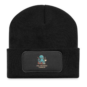Octopus Humour - Beanie recyclé à patch - noir - Devant