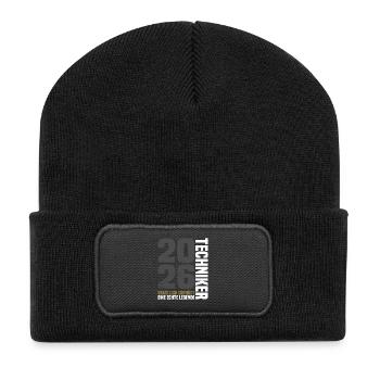 Staatlich Geprüfter Techniker - Recycelte Patch Beanie - Schwarz - Vorne
