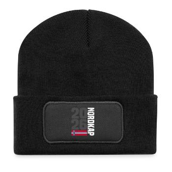 Norwegen Nordkap 2026 - Recycelte Patch Beanie - Schwarz - Vorne
