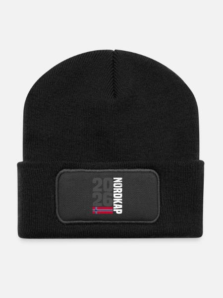 Norvège Cap-Nord 2026 - Beanie recyclé à patch - noir