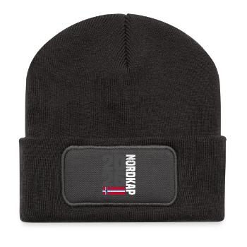 Norwegen Nordkap 2026 - Recycelte Patch Beanie - Dunkelgrau - Vorne