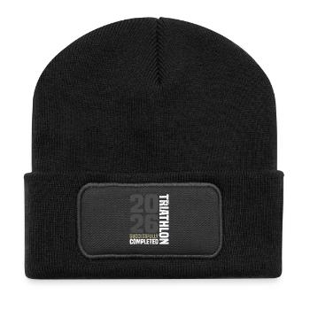 Triathlon 2026 - Recycelte Patch Beanie - Schwarz - Vorne