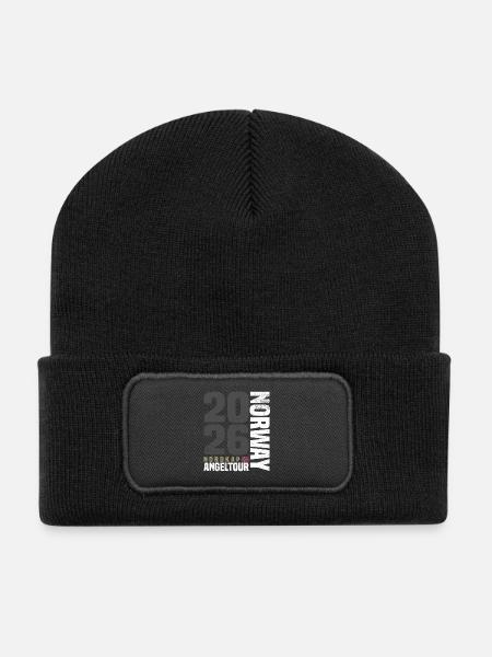 Nordkap Norwegen Angeltour 2026 - Recycelte Patch Beanie - Schwarz