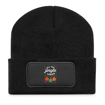 Alle Jingle Ladies Lustige Weihnachtsferien - Recycelte Patch Beanie - Schwarz - Vorne