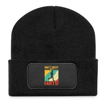 Course Ne faites pas confiance à vos marathoniens de pets - Beanie recyclé à patch - noir - Devant