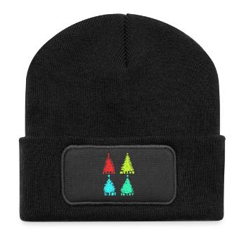 Père Noël Noël - Beanie recyclé à patch - noir - Devant